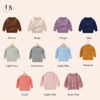 Personalised Baby Name Jumper | Hand-Embroidered Chunky Knit | Tractor Design