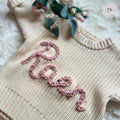 Personalised Baby Name Jumper | Embroidered Knit Sweater | Personalised Baby Gift | Baby Girl Jumper | Baby Boy Jumper | Newborn & Toddler Outfit