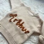 Personalised Baby Name Jumper | Personalised Knit Jumper | Hand Embroidered | Girls Boys Unisex | Newborn Gift | New Baby Gift | Baby Jumper