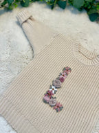 FLORAL LETTER BABY Sweater | Personalised Baby Name/Initial Jumper | Hand Embroidered Knit Jumper | Newborn Toddler Kids Gift| New Baby Gift