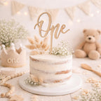 Wooden “One” Cake Topper | First Birthday Cake Topper | Cake Smash Prop | First Birthday Photoshoot Decor | First Birthday Party Decoration