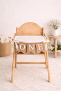ONE First Birthday Banner Garland | Neutral High Chair Banner, Cake Smash Backdrop, First Birthday Photoshoot Decor | 1st Birthday Party