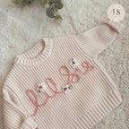 Little Sister | Big Sister | Lil Sis | Little Sis | Personalised Baby Jumper | Embroidered Knit Jumper | Pregnancy Announcement | Baby Girl