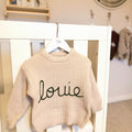 Personalised Baby Name Jumper | Personalised Knit Jumper | Hand Embroidered | Girls Boys Unisex | Newborn Gift | New Baby Gift | Baby Jumper