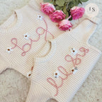 Big Sister Jumper | Little Sister | Personalised Baby Jumper | Embroidered Knit Jumper | Pregnancy Announcement | Baby Girl Matching Jumper