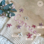Personalised Baby Name Jumper | Hand Embroidered Knit Jumper | Newborn, Toddler, Child Gift | New Baby Gift | Baby Girl Jumper | flowers