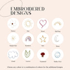 Personalized Baby Name Jumper | Hand Embroidered Knit Jumper | Newborn, Toddler, Child Gift | New Baby Gift | Baby Boy Girl Jumper | Sun