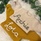 Personalised Baby Name Jumper | Embroidered Knit Sweater | Personalised Baby Gift | Baby Girl Jumper | Baby Boy Jumper | Newborn & Toddler Outfit